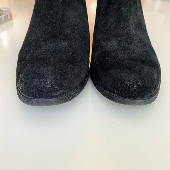 Sofft Tilton Women's Black Oiled Suede & Leather Mixed Media Ankle Boot 8.5M - Picture 5 of 10